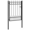 Porte de Clôture HORST Acier Noir Verrouillable 647475647475