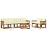 Ensemble de canapés d'extérieur 7 pcs Naturel et Crème 647477647477