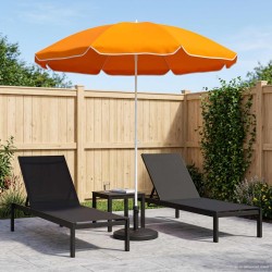Parasol de jardin 160 cm polyester 170T Orange 647483647483