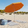Parasol de jardin 160 cm polyester 170T Orange 647483647483