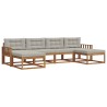 Ensemble de canapés d'extérieur 6 pcs Gris Naturel et Clair 647486647486