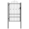 Porte de Clôture HORST 100 x 150 cm métal Noir Verrouillable 647492647492