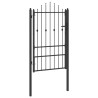 Porte de Clôture HORST 100 x 150 cm métal Noir Verrouillable 647492647492
