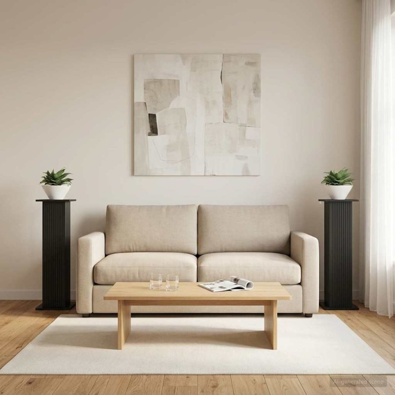 Support de Plante 2 pcs Noir 30,5 x 30 x 100,5 cm 647497647497