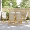 Chaises inclinables de jardin pliantes lot de 6 coussins bambou 647500647500