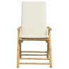 Chaises inclinables de jardin pliantes lot de 6 coussins bambou 647500647500