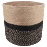 Ensemble de Pots à Plantes 2 pcs Naturel et noir Ø 28 x 28 cm 647514647514
