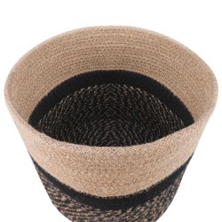 Ensemble de Pots à Plantes 2 pcs Naturel et noir Ø 28 x 28 cm 647514647514