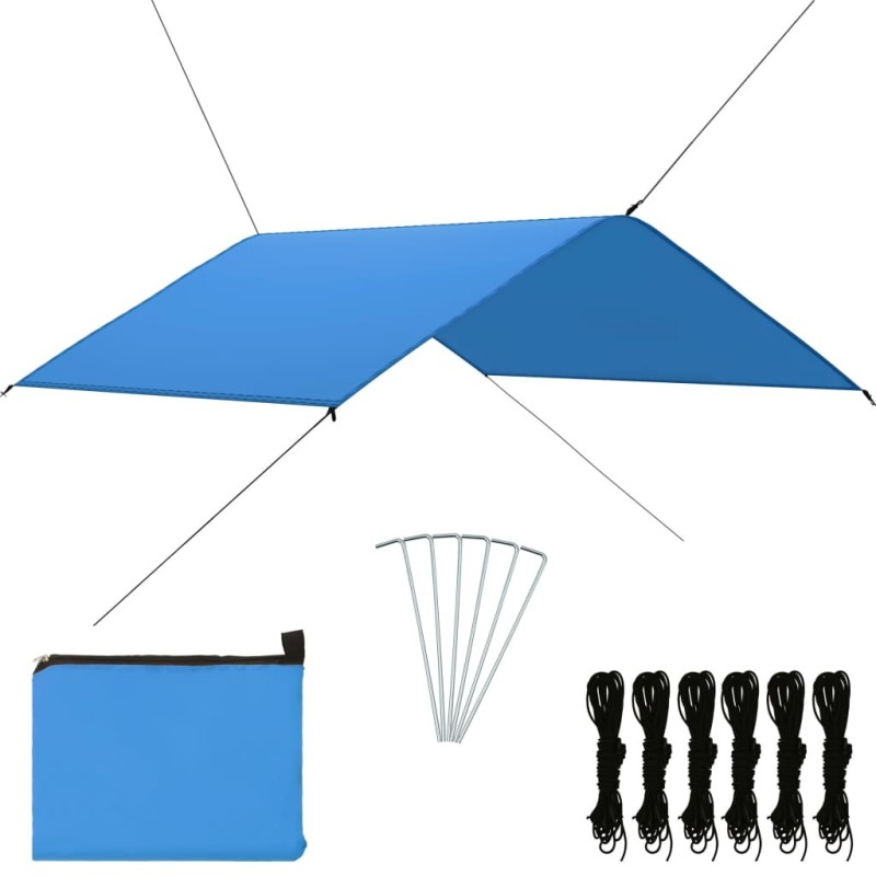 Bâche d'extérieur 4x4 m Bleu 647516647516