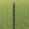 Clôture Euro avec poteau 25 x 0,8 m Acier recouvert de PVC Gris 647518647518