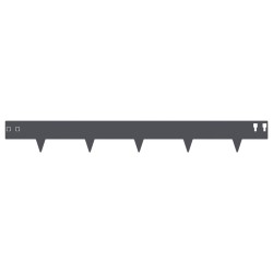 Bordure de Pelouse 50 pcs 100 x 12 cm Acier Anthracite 647521647521