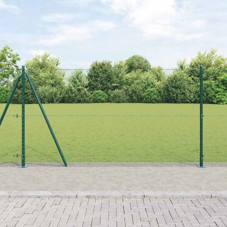 Clôture hexagonale avec base en béton 25 x 1,2 m Vert Maille 647535647535