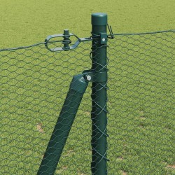 Clôture hexagonale avec base en béton 25 x 1,2 m Vert Maille 647535647535