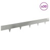 Bordure de Pelouse 30 pcs 100 x 12 cm Acier Argenté 647540647540