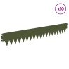 Bordure de Pelouse 10 pcs 103 x 15 cm métal Vert olive 647542647542