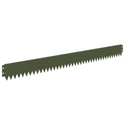 Bordure de Pelouse 10 pcs 103 x 10 cm Acier Vert olive 647545647545