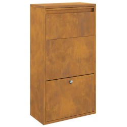 Boîte de dépôt de colis Rouillé 44 x 22 x 82 cm Acier patiné 647549647549