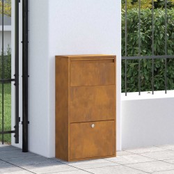 Boîte de dépôt de colis Rouillé 44 x 22 x 82 cm Acier patiné 647549647549