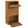 Boîte de dépôt de colis Rouillé 44 x 22 x 82 cm Acier patiné 647549647549
