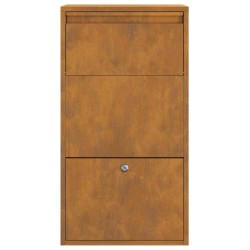 Boîte de dépôt de colis Rouillé 44 x 22 x 82 cm Acier patiné 647549647549
