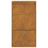 Boîte de dépôt de colis Rouillé 44 x 22 x 82 cm Acier patiné 647549647549