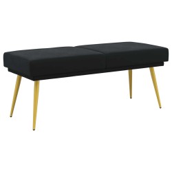 Banc à double couche Noir 120 x 45 x 46 cm Velours 647551647551