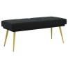 Banc à double couche Noir 120 x 45 x 46 cm Velours 647551647551