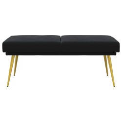 Banc à double couche Noir 120 x 45 x 46 cm Velours 647551647551