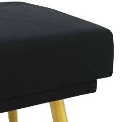 Banc à double couche Noir 120 x 45 x 46 cm Velours 647551647551