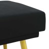 Banc à double couche Noir 120 x 45 x 46 cm Velours 647551647551