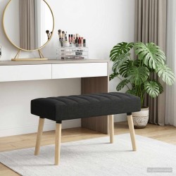 Banc capitonné canal Noir 80 x 40 x 46 cm Tissu 647554647554