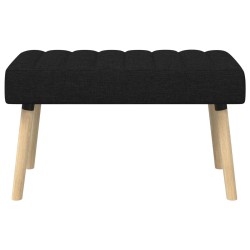 Banc capitonné canal Noir 80 x 40 x 46 cm Tissu 647554647554