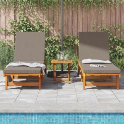 Transat 2-personne 3 pcs Marron Bois d'Acacia Massif 647555647555