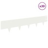 Bordure de Pelouse 30 pcs 100 x 20 cm Acier Blanc 647556647556