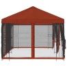 Gazebo avec murs latéraux 6 x 3 m Terre cuite 647558647558