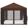 Gazebo avec murs latéraux 6 x 3 m Marron Polyester et Acier 190 647559647559