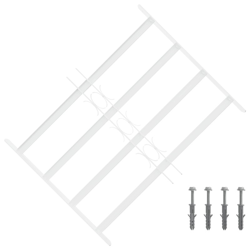 Grille de sécurité pour fenêtres avec 4 barres croisées 3 pcs 647563647563