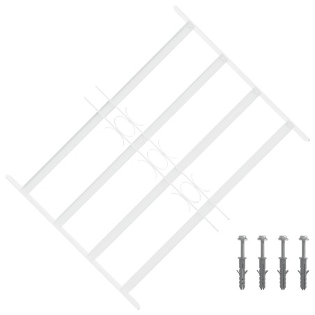 Grille de sécurité pour fenêtres avec 4 barres croisées 3 pcs 647563647563