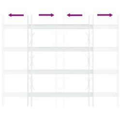 Grille de sécurité pour fenêtres avec 4 barres croisées 3 pcs 647563647563