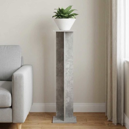Support de Plante Gris Béton 25 x 25,5 x 100,5 cm 647565647565