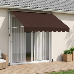 Auvent rétractable manuel Marron 350 cm 647566647566