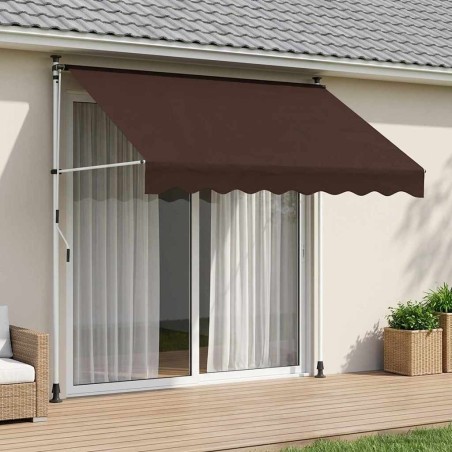 Auvent rétractable manuel Marron 350 cm 647566647566