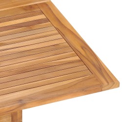 Table à dîner de jardin pliable 110x110x75 cm Teck massif 647567647567