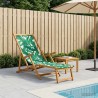 Chaise longue pliante 3 Position Bois d'eucalyptus massif 647571647571