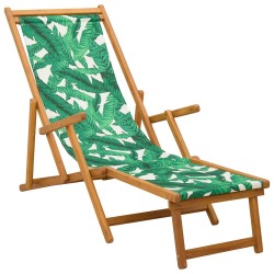 Chaise longue pliante 3 Position Bois d'eucalyptus massif 647571647571
