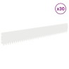 Bordure de Pelouse 30 pcs 103 x 15 cm Acier Blanc 647573647573