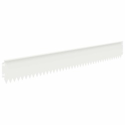 Bordure de Pelouse 30 pcs 103 x 15 cm Acier Blanc 647573647573