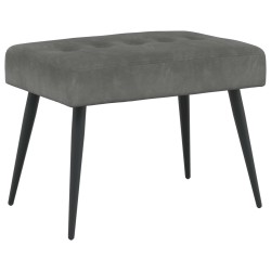Banc avec capitonnage bouton Gris foncé 60 x 40 x 45 cm Velours 647575647575