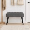 Banc avec capitonnage bouton Gris foncé 60 x 40 x 45 cm Velours 647575647575