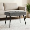 Banc avec capitonnage bouton Gris foncé 60 x 40 x 45 cm Velours 647575647575